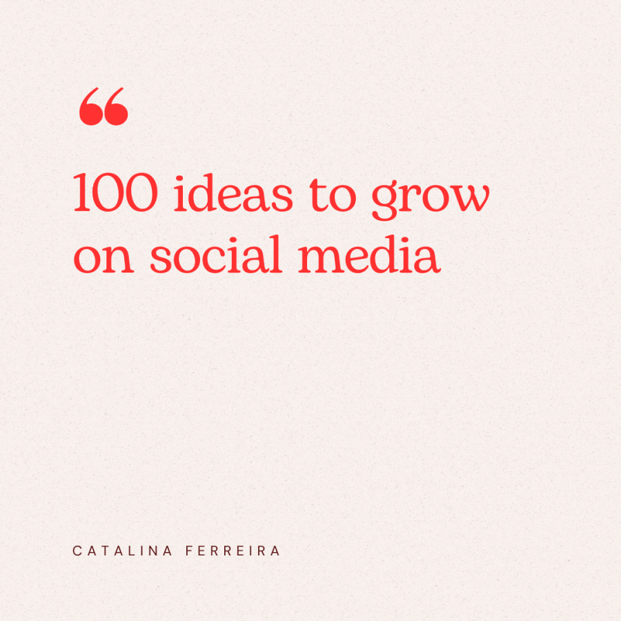 100 ideas to grow on social media - Digital PDF